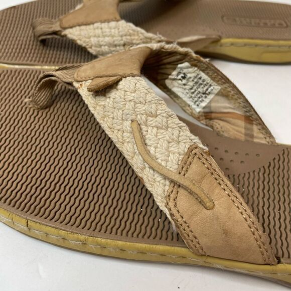 Sperry| Leather Top Sider| Comfort| Natural Thong Sandal - Picture 5 of 13